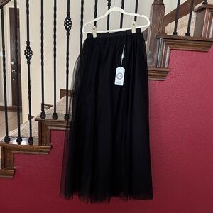 Elegant Black A-Line Skirt